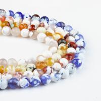 Natürliche Feuerachat Perlen, rund, keine, 10x10x10mm, 38PC/Strang, verkauft von Strang