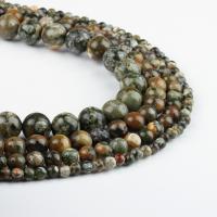 Jaspis Kambaba Perlen, Kambaba Jaspis, rund, braun, 98PCs/Strang, verkauft von Strang