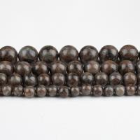 Labradorit Perlen, rund, braun, 98PCs/Strang, verkauft von Strang
