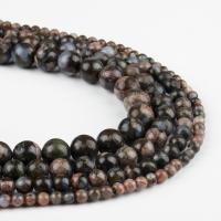Picasso Jaspis  Perlen, rund, braun, 98PCs/Strang, verkauft von Strang