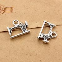 Zinc Alloy Tool Pendants, Sewing Machine, antique silver color plated, DIY 