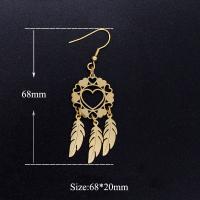 Dream Catcher Earring, Stainless Steel, polished, fashion jewelry & for woman 