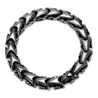 Men Bracelet, Titanium Steel, rotatable & for man, silver color 