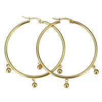 Stainless Steel Hoop Earring, plated, fashion jewelry & for woman  