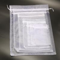 Organza Jewelry Pouches Bags, durable white 