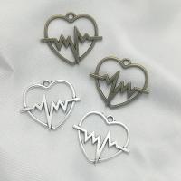 Zinc Alloy Pendant, Electrocardiographic, plated, DIY & hollow 