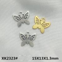 Zinc Alloy Pendant, Butterfly, plated, DIY & hollow 