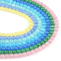 Katzenauge Perlen, rund, poliert, keine, 63PCs/Strang, verkauft von Strang