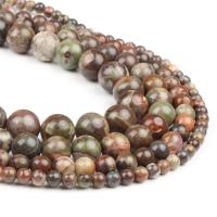 Achat Perlen, rund, poliert, braun, 98PCs/Strang, verkauft von Strang