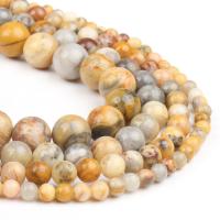 Perlas naturales ágata loca, Ágata loca, Esférico, pulido, marrón, 4x4x4mm, 98PC/Sarta, Vendido por Sarta