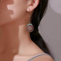 Zinc Alloy Drop Earring, plated & for woman & hollow nickel, lead & cadmium free 