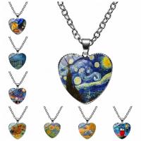 Время камень ювелирные изделия ожерелье, Лэмпворк, Сердце, ювелирные изделия моды & Мужская & разные стили для выбора продается PC