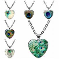 Time Gem Jewelry Necklace, Lampwork, Heart, fashion jewelry & for woman 
