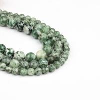 Gefärbte Jade Perlen, Green+Jade, rund, poliert, grün, 6x6x6mm, 63PC/Strang, verkauft von Strang