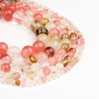 Watermelon Bead, Round, polished, mixed colors 