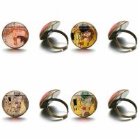 Fashion Time Gem Ring, Lampwork, with Zinc Alloy, fashion jewelry & for woman 20mm 