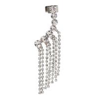 Zinc alliage strass Stud Earring, alliage de zinc, bijoux de mode & pour femme & avec strass Vendu par sac