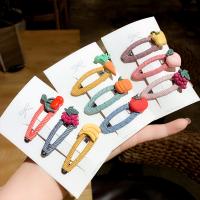 Hair Snap Clips, Acrylic, Fruit, for children & for woman 55mm  