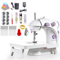 Máquina de coser, plástico ABS, con diferente enchufe de alimentación & multifuncional, Púrpura, 190x100x200mm, Vendido por UD
