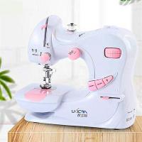 Máquina de coser, plástico ABS, con diferente enchufe de alimentación & multifuncional, Púrpura, 230x120x200mm, Vendido por UD
