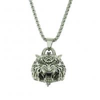 Cremation Jewelry Ashes Urn Necklace, Zinc Alloy, Tiger, fashion jewelry & for man 