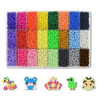 DIY Hama Fuse Beads Supplies, Plastic, Round, sticky & 24 cells, mixed colors Approx 