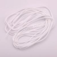 Polyamide Mask Earloop Cord, elastic & DIY, white, 4mm, Approx 