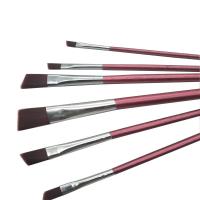 Wood Water Color Brush, with Nylon, 6 pieces, pink, 240mm 