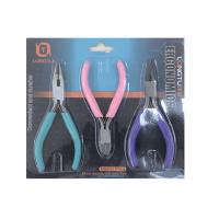Carbon Steel Crimping Plier, durable & three pieces, mixed colors, 120mm 