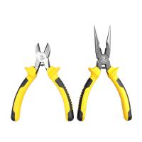 High Carbon Steel Needle Nose Plier, with PVC Plastic, durable  yellow 