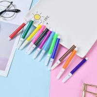plastique Crayon de couleur, Bâton, 12 couleurs, couleurs mélangées, 85mm Vendu par lot