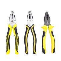 Kohlenstoffstahl Crimp-Zange, mit PVC Kunststoff, nachhaltiges & Anti-Skidding & verschiedene Stile für Wahl, gelb, 205mm,200mm, verkauft von PC