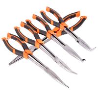 High Carbon Steel Needle Nose Plier, with PVC Plastic, multifunctional orange, 270mm 