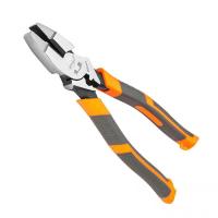 High Carbon Steel Crimping Plier, with PVC Plastic, durable & anti-skidding, orange 