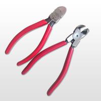 Alloy Steel Side Cutter, with Plastic, polished, durable & dyed red, 150mm 