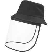 Gouttelettes - Chapeau de bouclier facial poussif, coton, protection solaire & unisexe, noire, 200mm, Vendu par PC