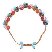 Gemstone Bracelets, Agate, Unisex & enamel, multi-colored, 200mm 