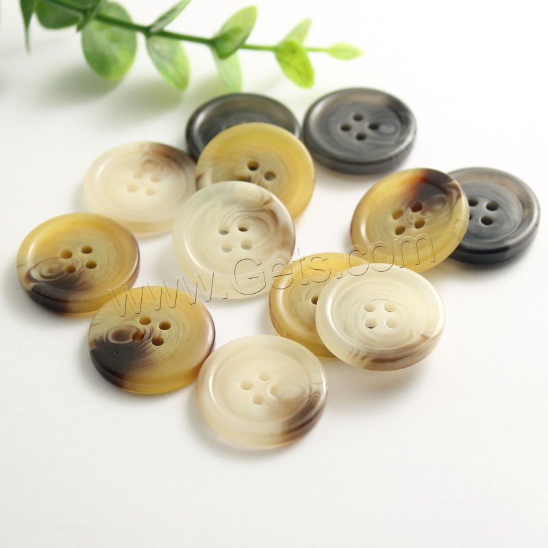 Resin 4-Hole Button, Round, different size for choice, more colors for choice, Sold By PC
