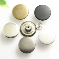 Brass jeans button, Round, plated 