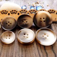 4 Hole Resin Button, Round, oil seal, DIY & matte 