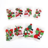 Set Joyería del Pelo para Niños, Plástico, 4 piezas & Diseño de Navidad & para  los niños, más colores para la opción, 4PCs/Set, Vendido por Set