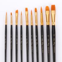 Wood Water Color Brush, with Nylon, black 