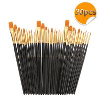 Wood Water Color Brush, with Nylon 