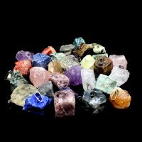 подвески из смешанных драгоценных камней, Природный камень, Нерегулярные, случайным образом отправлено & различные материалы для выбора, Много цветов для выбора, 25~35mm, продается PC