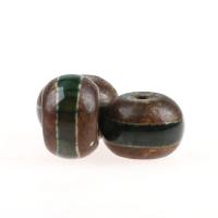 Natural Tibetan Agate Dzi Beads, Round 
