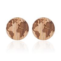 Wood Earring & for woman 12mm 