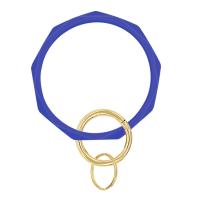 Silicone Jewelry Bracelets, gold color plated, for woman Inner Approx 75mm 
