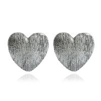 Zinc Alloy Stud Earring, Heart, plated, for woman 
