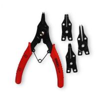 High Carbon Steel Snap Ring Pliers, with Plastic, durable, red, 152mm 