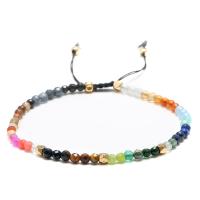 Gemstone Bracelets, plated, adjustable & for woman 3mm Approx 6.3 Inch 